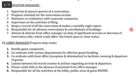 lobby manager duties.